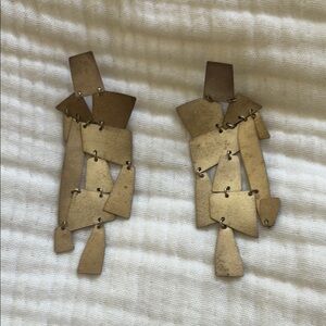 Handmade abstract chandelier earrings by Annie Costello Brown